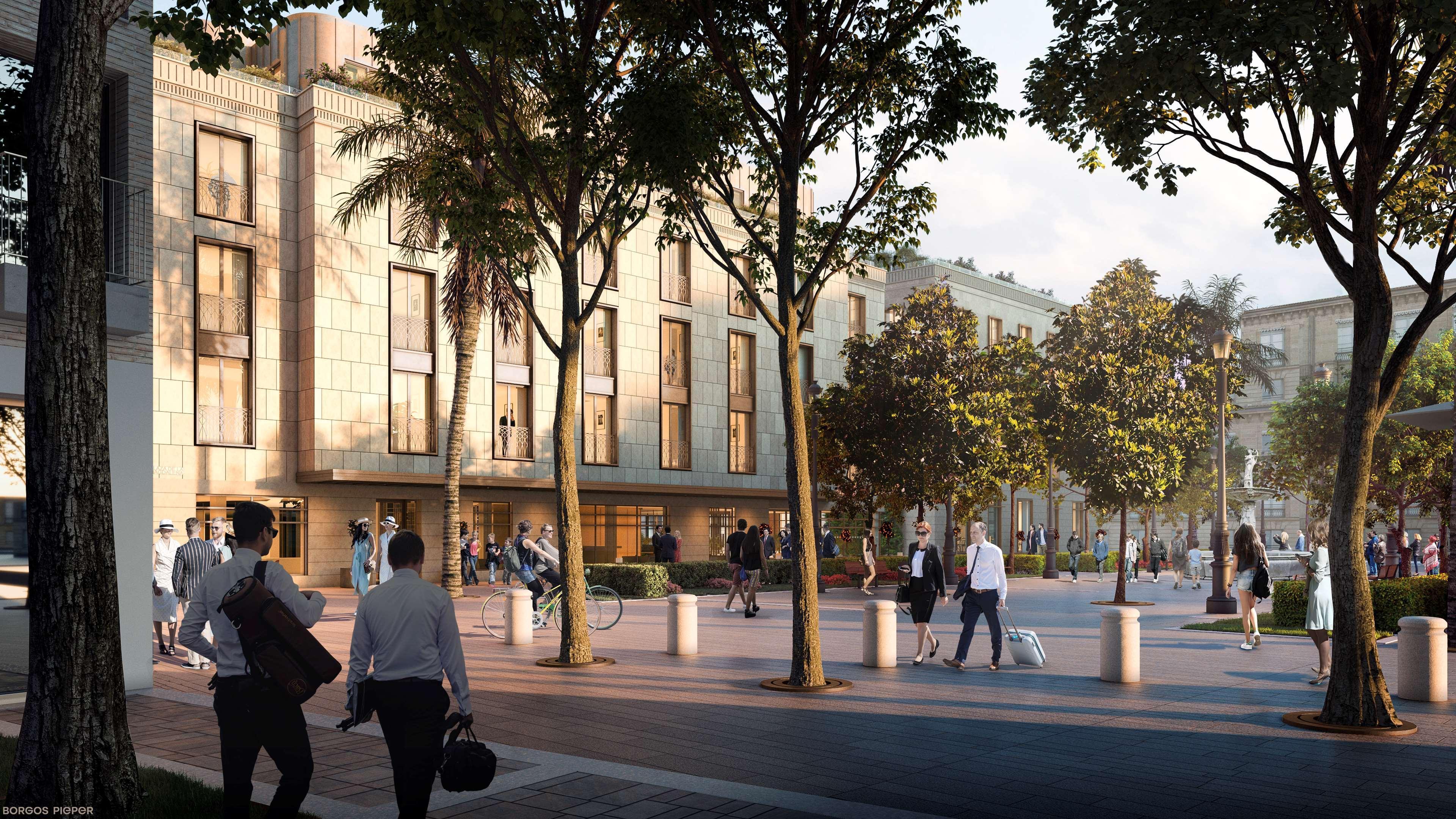 เรดิสัน คอลเลคชั่น โฮเทล มักดาเลนา พลาซา เซบียา Hotel เซบีญา ภายนอก รูปภาพ The proposed station entrance